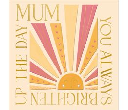 Mothers Day Card - Sun And Rays With Text