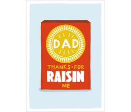 Fathers Day Card - Raisins Box