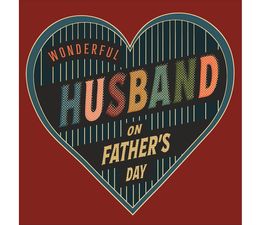 Fathers Day Card - Wonderful Husband on Fathers Day