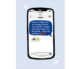 Fathers Day Card - Text On Mobile To Dad