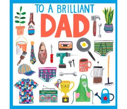 Fathers Day Card - To A Brilliant Dad Icons