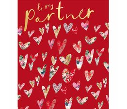 Valentines Day Card - Partner Collage Of Hearts