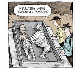 Valentines Day Card - Mummified Couple