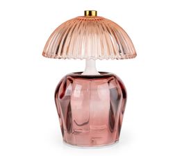 Candlelight - Pink Vintage Ridged Glass LED Table Lamp
