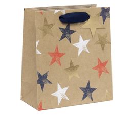 Glick - Medium Gift Bag Kraft Stars