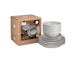 Denby - Dove Grey 12 Piece Tableware Set