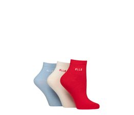 Elle - Plain Cotton Anklets Seafarer 3 Pair Pack