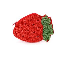 Peace Of Mind - Beaded Purse Strawberry