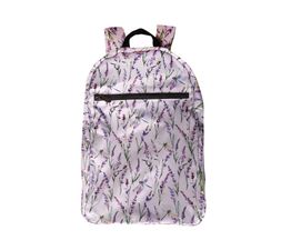 Eco Chic - Lightweight Foldable Backpack Lilac Lavender with Dragonfly
