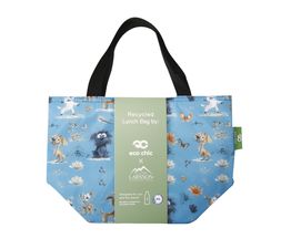 Eco Chic - Lightweight Foldable Lunch Bag Blue Whimsy Dogs