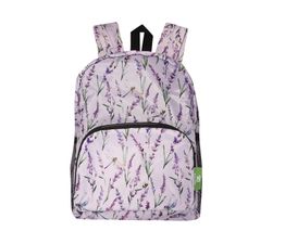 Eco Chic - Lightweight Foldable Mini Backpack Lilac Lavender with Dragonfly