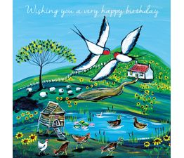 The Eco Friendly Card Co - On the Wing Happy Birthday Card