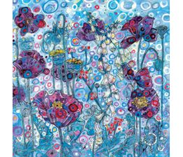 The Eco Friendly Card Co - Purple Poppies Card