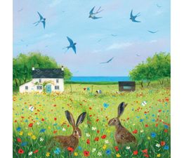 The Eco Friendly Card Co - Swallows and Hares Card