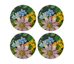 Creative Tops - Floral Pack of 4 Premium Round Coasters