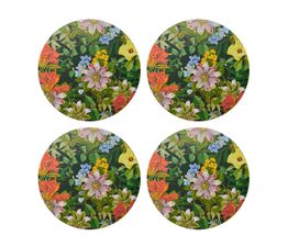 Creative Tops - Floral Pack of 4 Premium Round Placemats