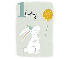 Bunny 1st Birthday Card