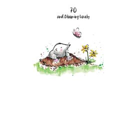 70th Blooming Lovely Birthday Card