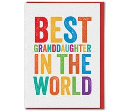 Best Granddaughter Birthday Card