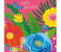 Big Florals on Deep Pink