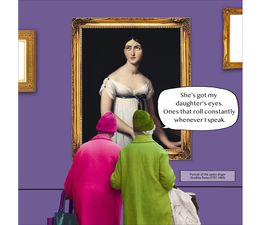 Daughters Rolling Eyes Greetings Card