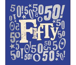 Fab 50 Greetings Card