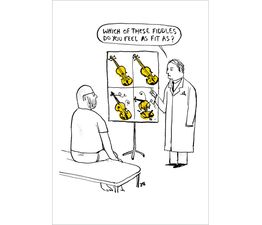 Fit as a Fiddle Greetings Card