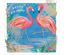 Flamingo Park Greetings Card