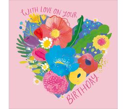 Floral Heart Greetings Card