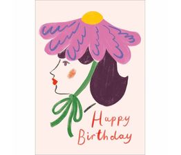 Flower Head Greetings Card