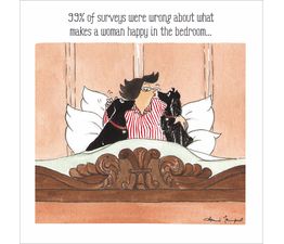 Happy in the Bedroom Greetings Card