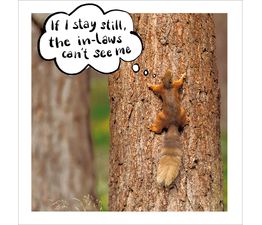 Hiding from the In-laws Greetings Card
