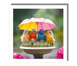Under The Umbrella Greetings Card