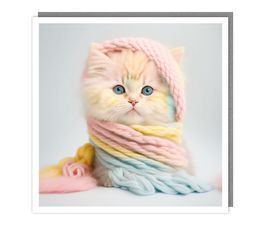 Wrapped Kitten Greetings Card