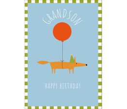 Little Fox Grandson Greetings Card