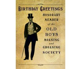 Moaning And Groaning Society Greetings Card