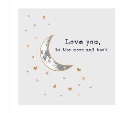 Moon And Back Greetings Card