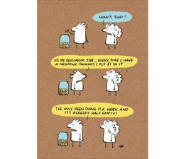 Negative Thought Greetings Card