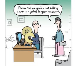Password Cymbal Greetings Card