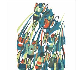 Racing Shadows Greetings Card