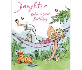 Relax Daughter Greetings Card