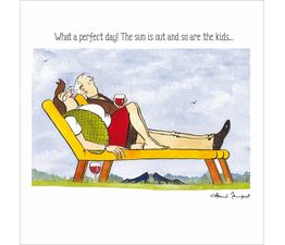 Relaxing without the Kids Greetings Card