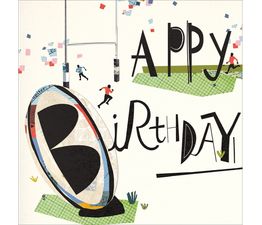 Rugby Game Greetings Card