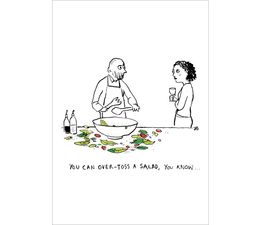 Salad Tossing Greetings Card