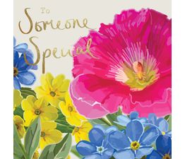 Someone Special Hollyhock Greetings Card
