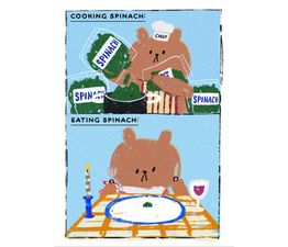 Spinach Greetings Card