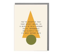 Spirit Animal- Cheese Greetings Card