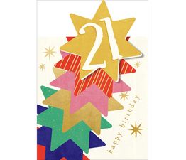 Star at 21 Greetings Card