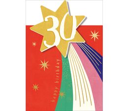 Star at 30 Greetings Card