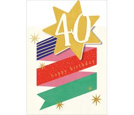 Star at 40 Greetings Card
